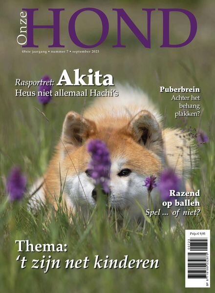 Onze Hond – September 2023 Cover