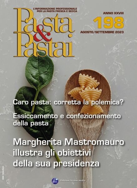 Pasta&Pastai – Agosto-Settembre 2023 Cover
