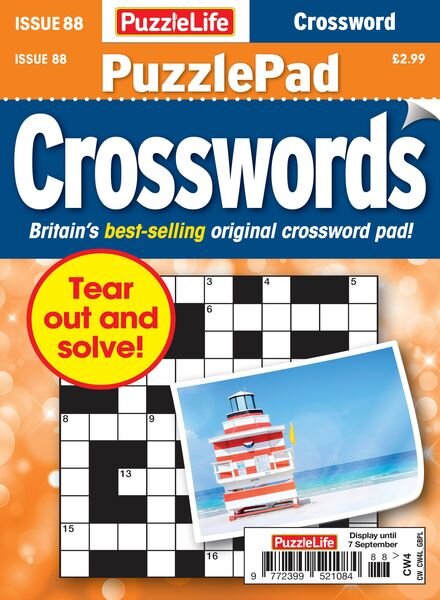 PuzzleLife PuzzlePad Crosswords – Issue 88 – 14 August 2023 Cover