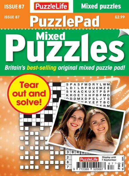 PuzzleLife PuzzlePad Puzzles – Issue 87 – 14 August 2023 Cover