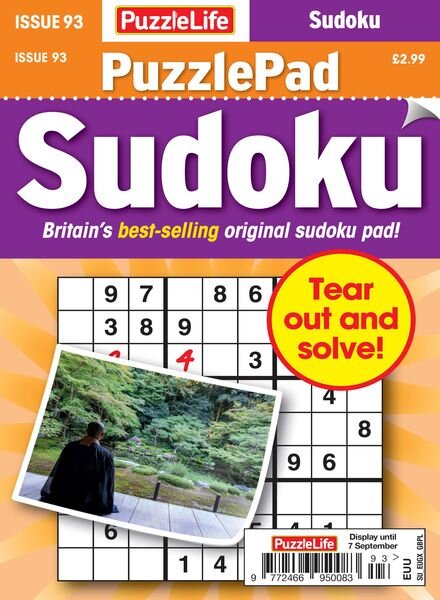 PuzzleLife PuzzlePad Sudoku – Issue 93 – 14 August 2023 Cover