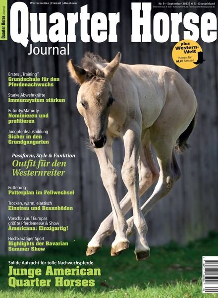 Quarter Horse Journal – September 2023 Cover