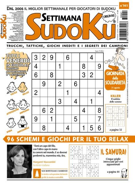 Settimana Sudoku – 25 Agosto 2023 Cover