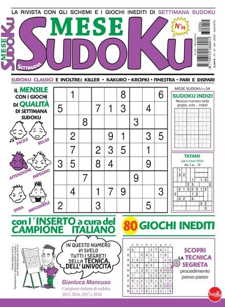 Settimana Sudoku Mese – Agosto 2023 Cover