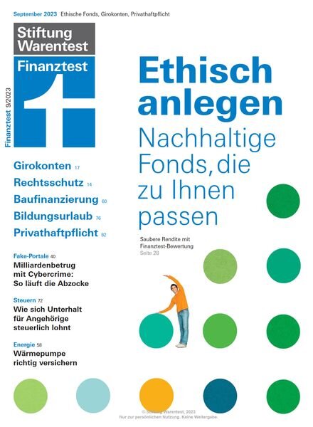 Stiftung Warentest Finanztest – September 2023 Cover