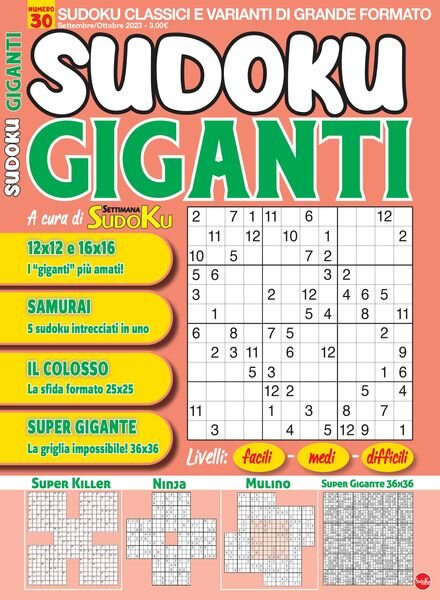Sudoku Giganti – Settembre-Ottobre 2023 Cover