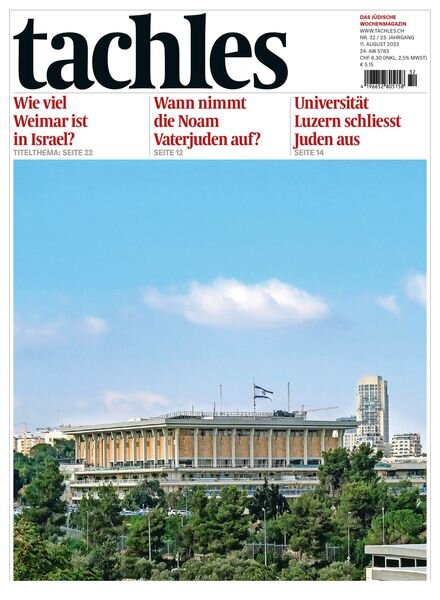 tachles – 11 August 2023 Cover
