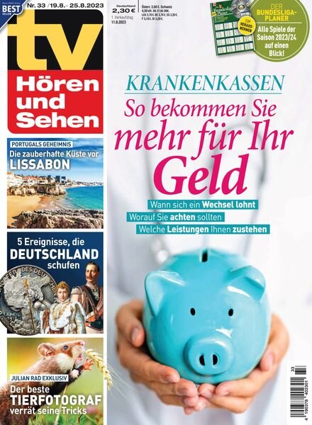TV Horen und Sehen – 11 August 2023 Cover