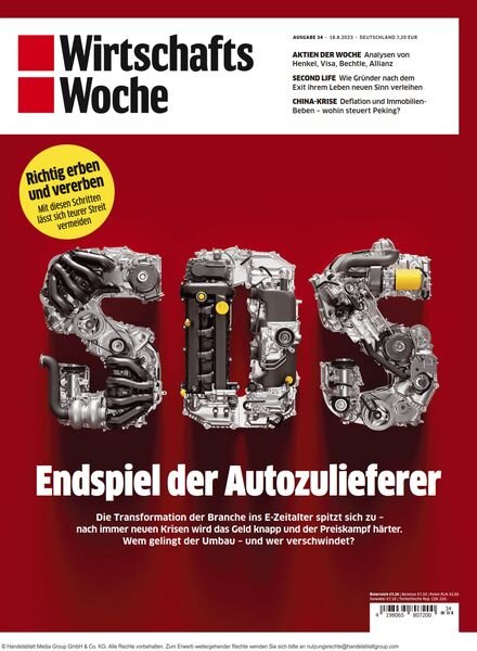 Wirtschaftswoche – 18 August 2023 Cover