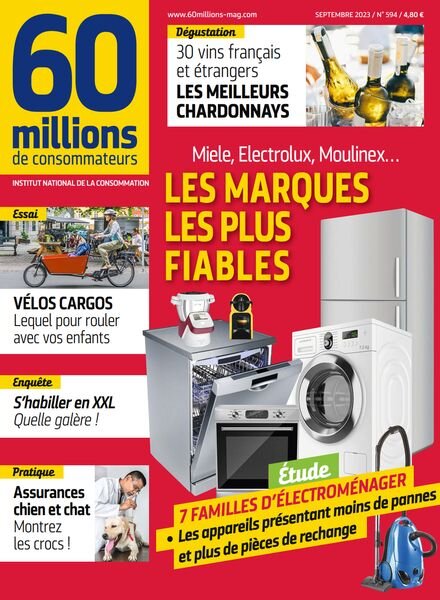 60 Millions de Consommateurs – Septembre 2023 Cover