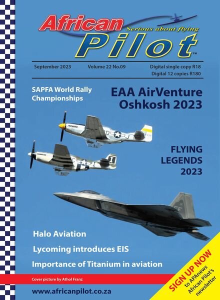 African Pilot Magazine – September 2023 Cover