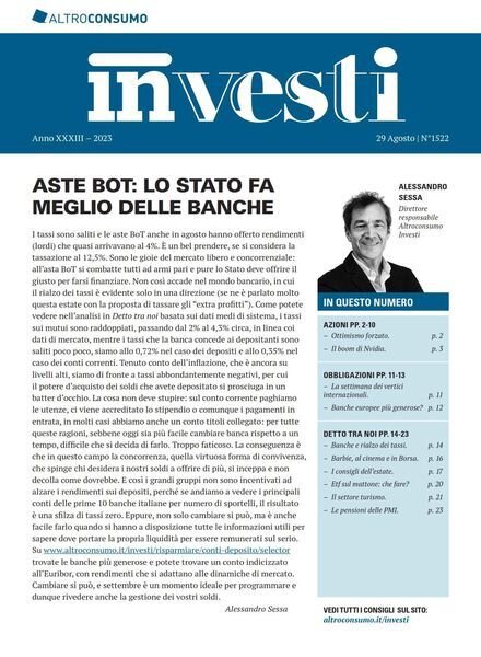 Altroconsumo Investi – 29 Agosto 2023 Cover