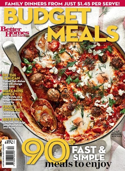 Better Homes & Gardens Specials – Budget Meals – September 2023 Cover