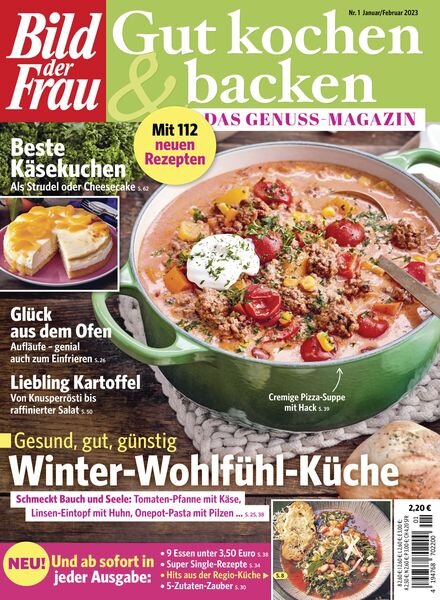 Bild der Frau Gut Kochen & Backen – Januar-Februar 2023 Cover