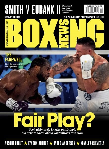 Boxing News – 31 August 2023 Cover