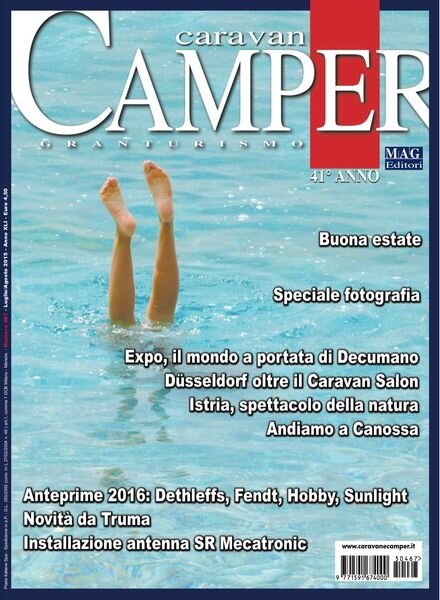 Caravan e Camper Granturismo – Luglio-Agosto 2015 Cover