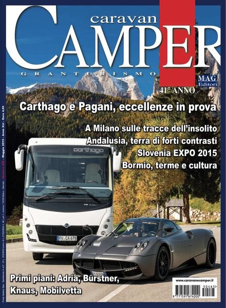 Caravan e Camper Granturismo – Maggio 2015 Cover