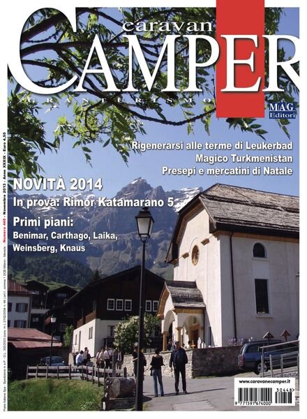 Caravan e Camper Granturismo – Novembre 2013 Cover