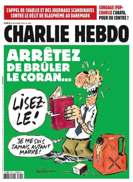 Charlie Hebdo – 6 Septembre 2023 Cover