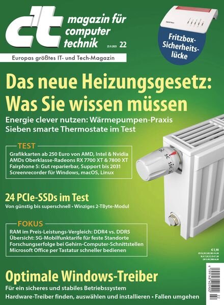 c’t Magazin – 22 September 2023 Cover