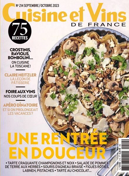 Cuisine et Vins de France – Septembre-Octobre 2023 Cover