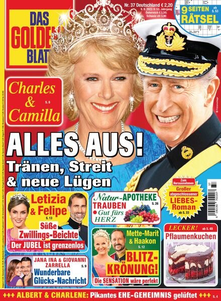 Das Goldene Blatt – 10 September 2023 Cover
