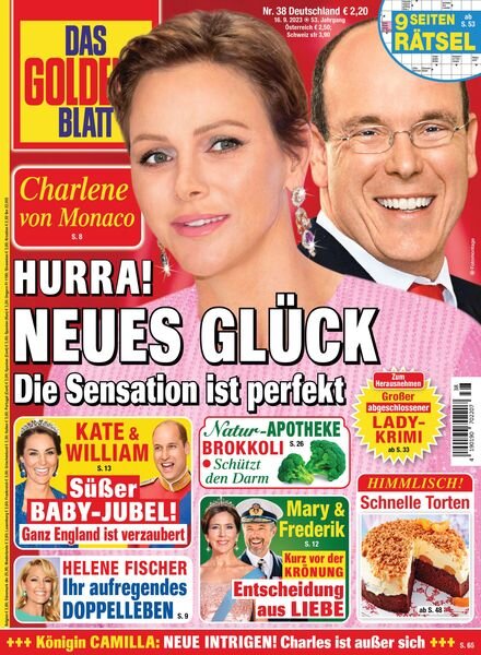 Das Goldene Blatt – 16 September 2023 Cover
