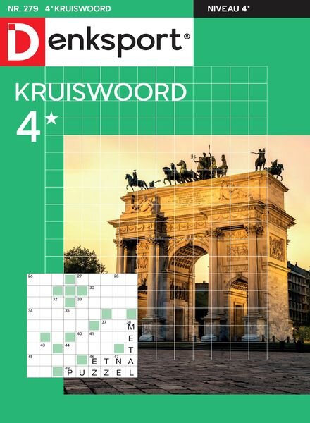 Denksport Kruiswoord 4 – 24 Augustus 2023 Cover