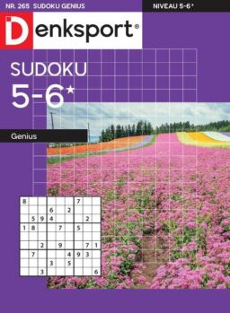 Denksport Sudoku 5-6 genius – 31 Augustus 2023