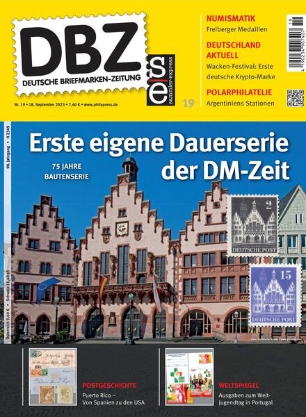 Deutsche Briefmarken-Zeitung – 18 September 2023 Cover