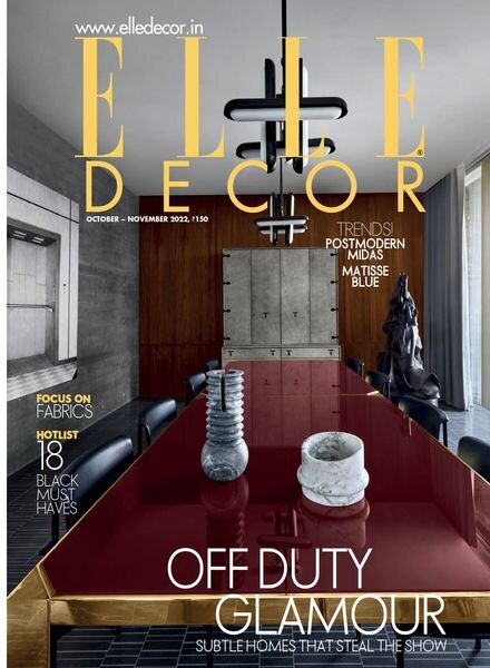 Elle Decor India – October-November 2022 Cover