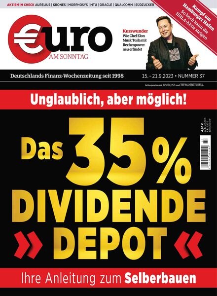 Euro am Sonntag – 15 September 2023 Cover