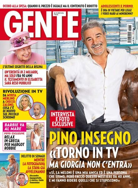 Gente Italia – 16 Settembre 2023 Cover