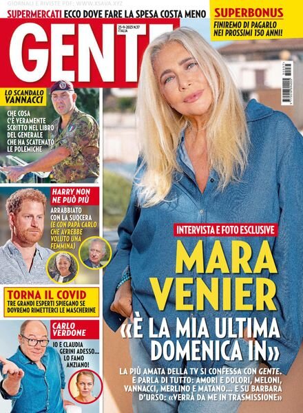Gente Italia – 23 Settembre 2023 Cover