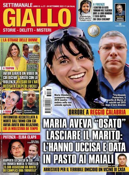 Giallo – 20 Settembre 2023 Cover