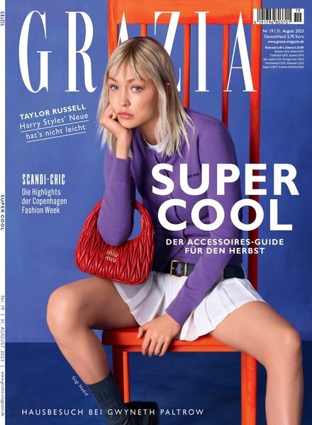 Grazia Germany N19 – 31 August 2023 Cover