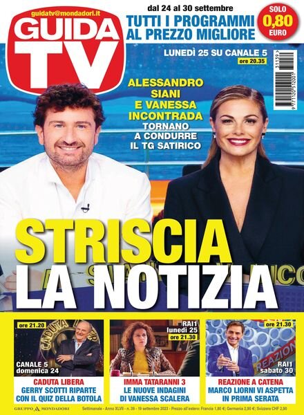 GuidaTV – 19 Settembre 2023 Cover