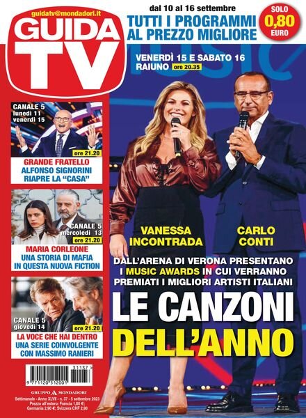 GuidaTV – 5 Settembre 2023 Cover