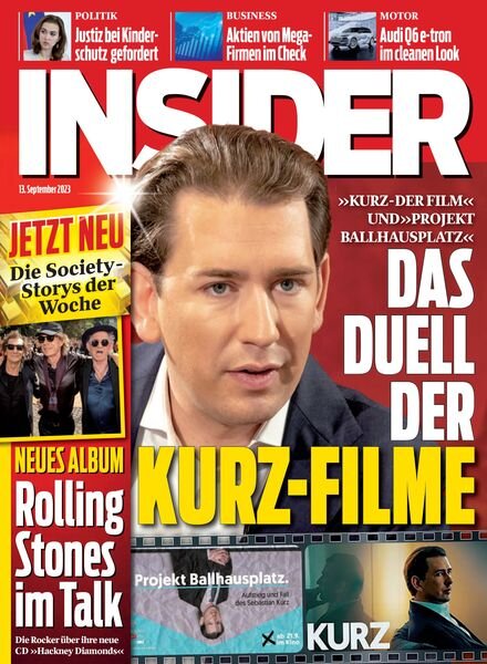 Insider Austria – 13 September 2023 Cover