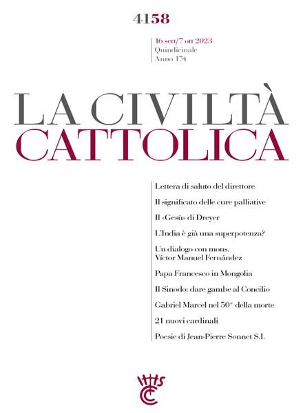 La Civilta Cattolica – 16 Settembre 2023 Cover
