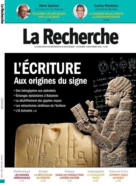 La Recherche – Octobre-Decembre 2023 Cover