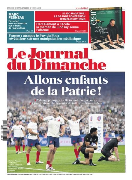 Le Journal du dimanche – 10 Septembre 2023 Cover