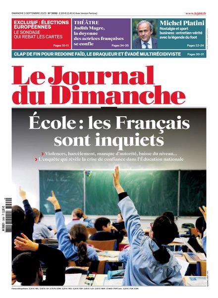 Le Journal du dimanche – 3 Septembre 2023 Cover