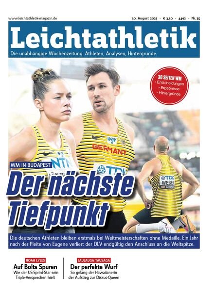 Leichtathletik – 29 August 2023 Cover