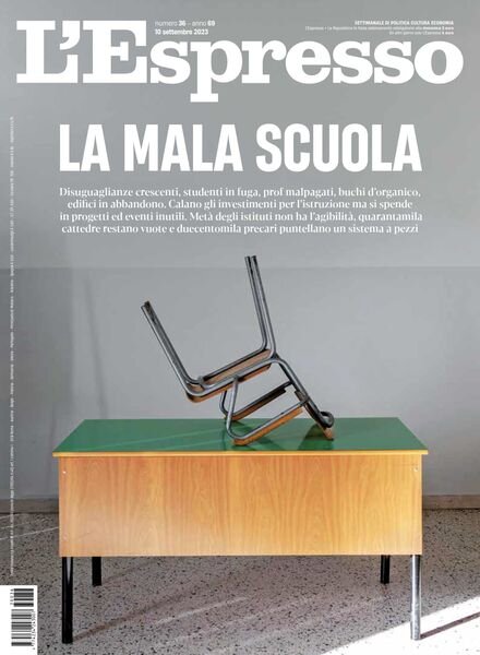 l’Espresso – 10 Settembre 2023 Cover