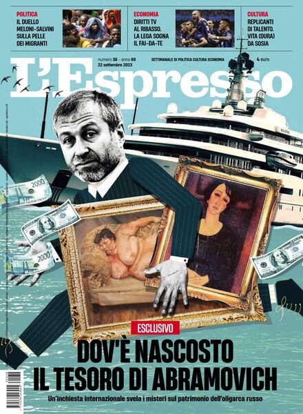 l’Espresso – 22 Settembre 2023 Cover