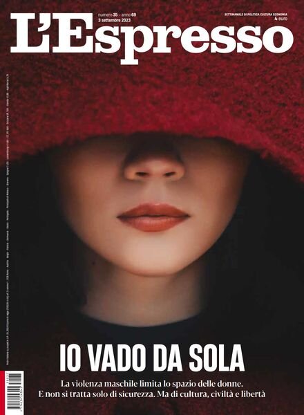 l’Espresso – 3 Settembre 2023 Cover