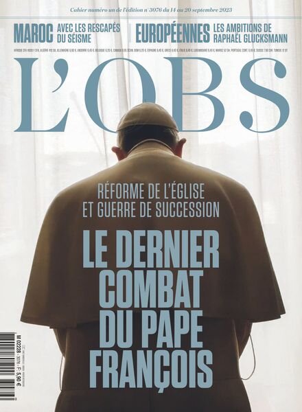 L’Obs – 14 Septembre 2023 Cover