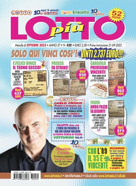 Lottopiu – Ottobre 2023 Cover