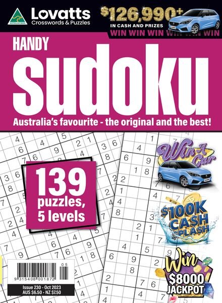 Lovatts Handy Sudoku – Issue 230 – October 2023 Cover